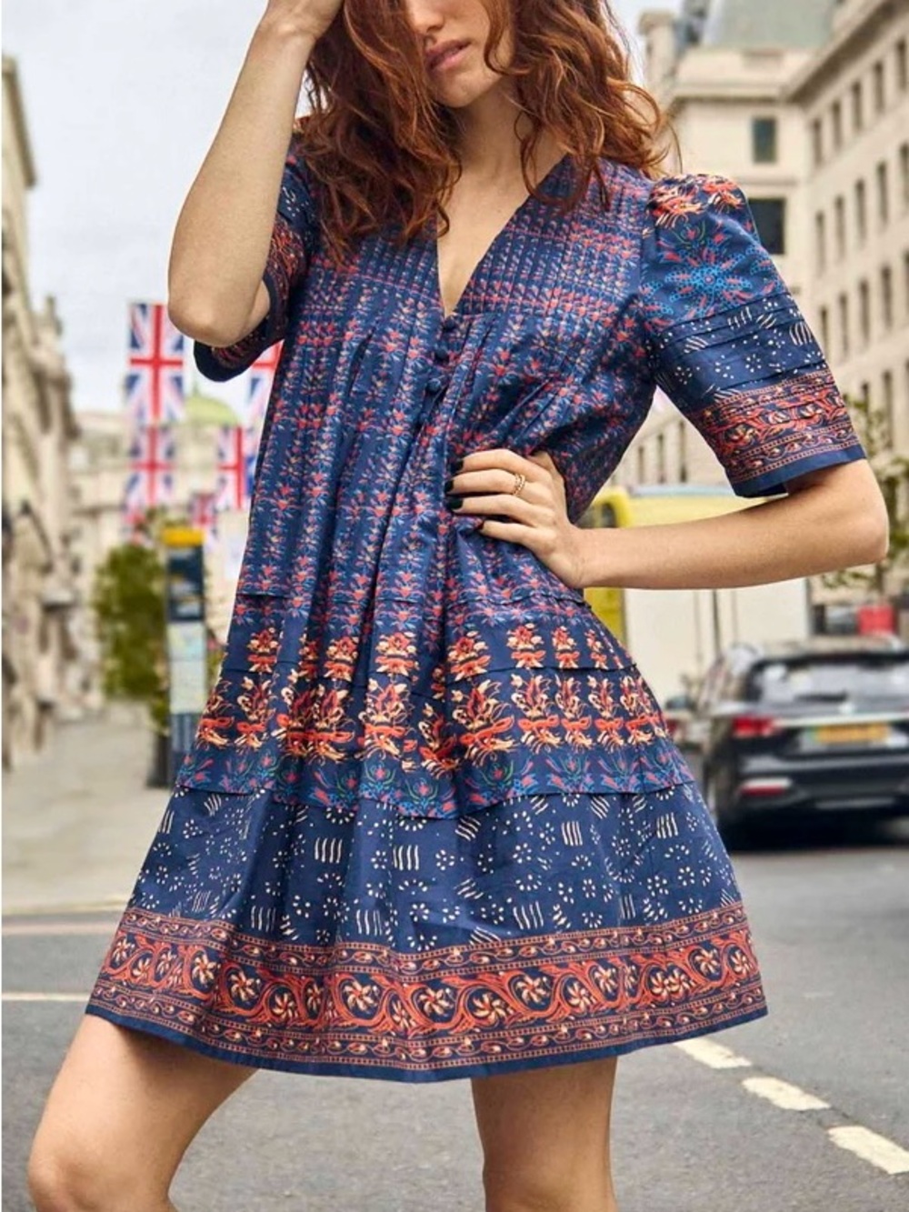 Hunter Bell Navy Youjin Mini Dress S